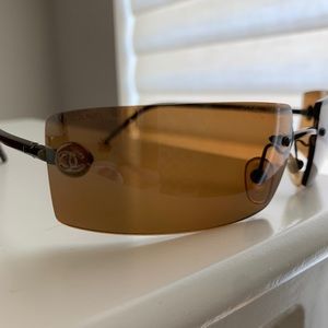 Chanel frameless cc sunglasses 4047 copper brown